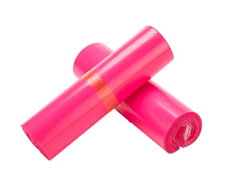 湛河玫红色快递袋-02